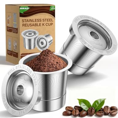 Reusable K Cups for Keurig: Full Stainless Steel Refillable K Cups, Reusable Coffee Filter for Keurig 1.0 Coffee Machines - Eco-Friendly, Easy to Fill and Clean, Lid-Body Tight Seal, Stratum Flow Tech