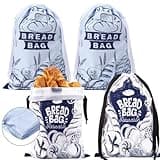 Dinifee 4 Packs Bread Bags for Homemade Reusable Freezer Bread Storage Bag Large Sourdough 17"x 12" Container Proofing Cover Freezer Safe Sourdough Saver to Keep Fresh Gift Giving