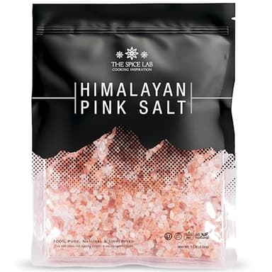 The Spice Lab Pink Himalayan Salt - Coarse 5 Pound - Himalayan Salt is Nutrient and Mineral Dense for Health - Gourmet Pure Crystal Kosher & Natural Certified