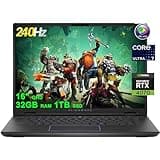 DELL Alienware M16 R2 Gaming AI PC Laptop 16" QHD 240Hz (100% sRGB, 3ms) Intel 16-Core Ultra 7 155H 32GB RAM 1TB SSD GeForce RTX 4070 8GB Graphic Backlit Thunderbolt FHD IR Camera Win11