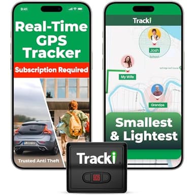 Tracki GPS Tracker for Vehicles – Real-Time 4G LTE Assets & Car Tracking Device with App, Magnetic Mount, Compact Design, Worldwide Coverage – iOS & Android (Subscription Required)