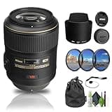 Nikon AF-S VR Micro-NIKKOR 105mm f/2.8G IF-ED Lens (2160) + Filter Kit + Cap Keeper + Cleaning Kit