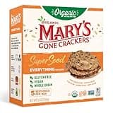 Mary's Gone Crackers Super Seed Crackers, Organic Plant Based Protein, Gluten Free, Everything, 5.5 Ounce (Pack of 1)