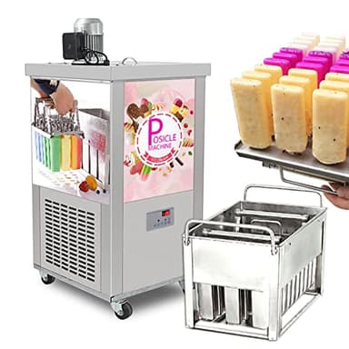 Kolice Commercial Single Mould Popsicle Machine,Ice pop Sticks Maker, Ice Lolly Machine, Ice Lollipop Machine -30 pcs/Mold Set,110ML/each Stick
