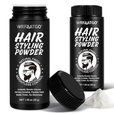 Texture Powder, Texture Powder for Men, Hair Styling Powders for All Hair Types, StylingPowders For Men, 24 Hour Hold, Natural Matte Hairstyle, Volumizing Styling Powders, Non-Sticky Formula-30g*2