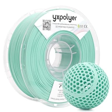 YXPOLYER Flexible PLA Food-Safe 92A Soft PLA 3D Printer Filament 1.75mm 1KG for Printing Dog Chew Toys and Highly Elastic Bouncy Airless Basketball Pet Ball, Mint Green