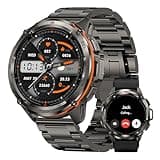 KOSPET Tank T3 Ultra GPS Smart Watch for Men-Pressure/Altitude/Compass, Extra-Large Battery, Stainless Steel Unibody Rugged Military Smartwatch Make/Answer Call, 5ATM Waterproof (2 Bands)