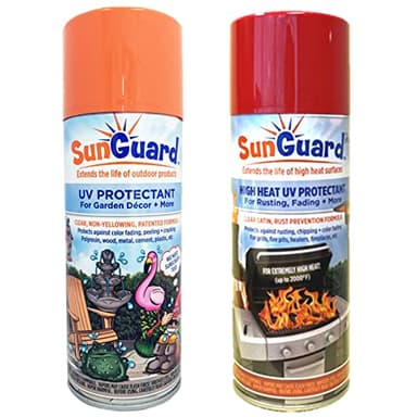 homestyles 2-PK Combo Sunguard UV Protectant Spray for Outdoor Decor & Sunguard UV Protectant Spray Extreme High Heat (up to 2000°F) Prevents Rusting, Color Fading, Chipping, Corrosion + More