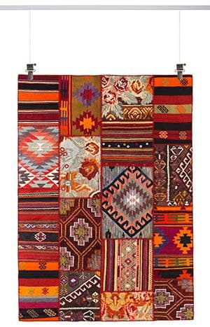 Quilt Hanging kit - minirail White 59" - Complete kit; incl. 2 perlon Cords 59", 2 Wide Hooks and 2 Textile Hangers