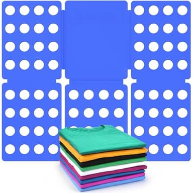 Shirt Folder Mini Folding Board Durable Plastic Shirt Folding Board Easy to Fold Shirts Board Clothes Folding Board Laundry Folder Board Folding Tool for Kids and Adults Blue