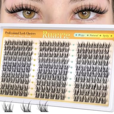 Manga Lash Clusters Wispy Eyelash Clusters Natural 180pcs Individual Lashes Spiky Lashes Clusters C Curly Cluster Eyelash Extensions 11-13mm DIY at Home Eyelashes Clusters by Ruairie