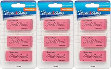 Pink Pearl Erasers, Large, 3 Count - 3 Box of Pink