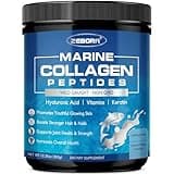 ZEBORA Marine Collagen Peptides Powder with Hyaluronic Acid, Keratin - Wild Caught Hydrolyzed Fish Collagen with Multivitamins - Support Skin Hair Nail Joints, Keto Friendly, 35 Servings
