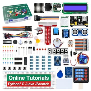LAFVIN Super Starter Kit for Raspberry Pi 5/4/4B/3B/3B+,Python C Java Scratch,with Tutorial Beginner Kit