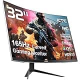 KTC 32 Inch FHD 1080p Curved Gaming Monitor - VA 1500R Curved Monitor, 165Hz 1ms MPRT, FreeSync & G-Sync, 122% sRGB, DP/HDMI, VESA, HDR10 for Gaming Home Office Business