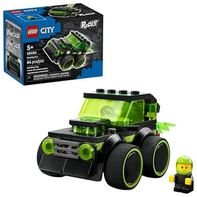 LEGO City Rides – Gaming Race Car Building Toy for Kids - Pretend Play Set for Boys & Girls, Ages 5+ - Toy Car W/Racecar Driver Minifigure - Gift Idea for Birthdays - 60484