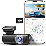 REDTIGER 4K Dash Cam Front, ADAS, Built-in WiFi GPS, Mini Hidden Dash Camera for Cars with G Sensor, 24H Parking Monitor, Free 32GB Memory Card, APP Control, Loop Recording, Night Vision (F9 Lite)