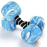 Water Dumbbells, 2PACK Aquatic Exercise Dumbbells, EVA Foam Barbells for Men Women Water Workouts (Blue+White)