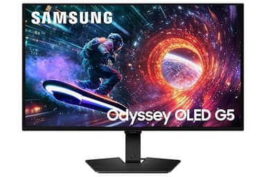 Samsung 27” Odyssey OLED G5 (G50SF) QHD & QD-OLED Gaming Monitor, 180Hz Refresh Rate, 0.03ms (GtG) Response Time, NVIDIA G-Sync Compatible, AMD FreeSync™, LS27FG500SNXZA