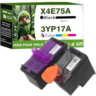 X4E75A 3YP17A PrintHead X4E75A 3YP17A Printe Head Combo Pack High Pages Use for HP Smart Tank 500 600 700 for HP Smart Tank 660 670 700 6000 6001 7000 7001 7300 7301 7600 7602 Series Printers (1Set)