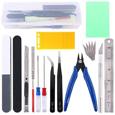Gundam Model Tool Kit 18Pcs - Gunpla Basic Set for Hobby Building - Bandai Model Building Tools