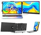 KEFEYA Laptop Screen Extender, 14" FHD 1080P IPS Laptop Monitor Extender Dual Screen, Portable Monitor for Laptops 13-17" with USB-C/HDMI Port, Plug n Play for Windows/Mac/Android/Switch/PS5