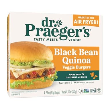 Dr. Praeger's, Black Bean Quinoa Veggie Burgers, 2.5 Ounce, 4 Count