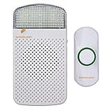 Safeguard Supply Wireless Doorbell Kit- 1000' Range Plug In Doorbell Ideal As Hearing Impaired Doorbell & Deaf Doorbell - Available 95dB Volume Setting & Attention Grabbing Flashing Doorbell Strobe