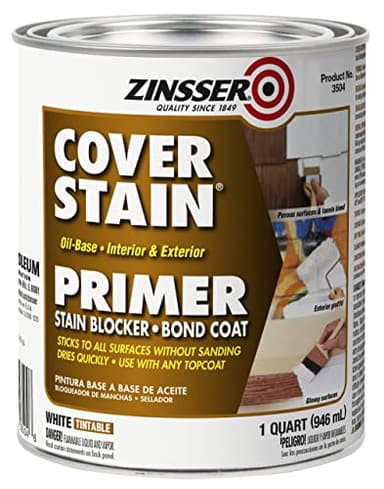 qt Zinsser 03504 White Zinsser, Cover-Stain Oil-Based Stain Blocker, 450 VOC