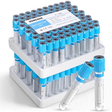 TrelaCo 200 Pcs Blood Collection Tubes 3ml Pt Lab Blood Collecting Plain Vacuum Tubes Bulk for Pet Animals Veterinary Test Lab Supplies Wrap Packaging