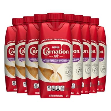 Nestlé Carnation Lactose-Free Evaporated Milk, Vitamin D Added, Shelf Milk, Evaporated Milk, 8 Pack