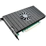 HighPoint 4-Port M.2 SSD7105 PCIe Gen3 Bootable NVMe RAID Controller for Windows & Linux Systems.