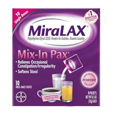 MiraLAX Single Dose Sachets, 10 Count