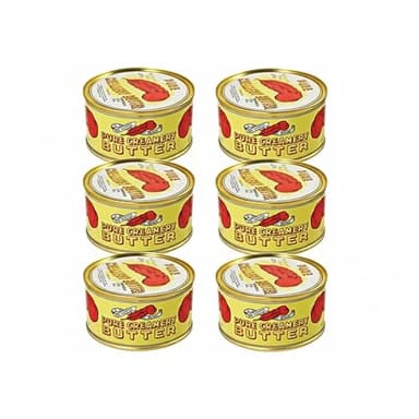 Red Feather Canned Butter Real Creamery Butter 6 Cans from New Zealand 100% pure no artificial colors or flavors Baking Supplies, Survival Food, Camping Meals with Safecastle Multipurpose Toolkit
