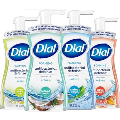 Dial Complete Foaming Anti-Bacterial Hand Wash Variety 4-Pack - Assorted Scents. 7.5 Oz Each