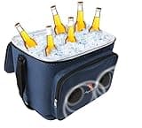Margaritaville Cooler Bluetooth Speaker, Wireless & Portable Speaker with Ice Chest, 12 Can & Bottle Capacity, 33 Foot Range & 5 Hours of Playtime, Navy