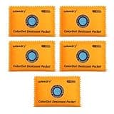 wisedry 100g [5 Packs] Reusable Desiccant Packs for Storage, Rechargeable Color Indicating Silica Gel Desiccant Packets, Moisture Absorbers for Storage Bins, Suitcase, Safe, 3D Filaments, Electronics