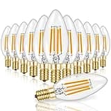 Hizashi 90+CRI Candelabra LED Light Bulbs 60 Watt, 2700K Soft White, E12 LED Bulb Dimmable, B11 Chandelier Light Bulbs, 6W, 550LM, Candle Light Bulbs, UL Listed, 12 Pack