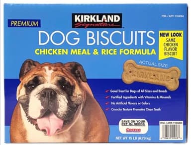 Kirkland Signature Premium Dog Biscuits Chicken Meal & Rice Formula 15 LB