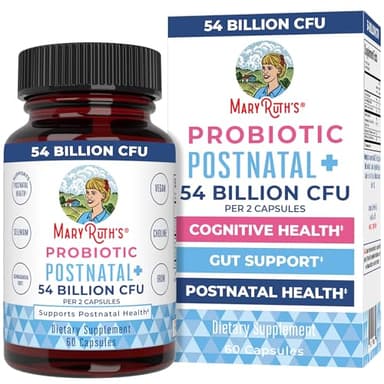 MaryRuth Organics Postnatal Probiotics for Breastfeeding Women | Nursing Probiotic Capsules with Vitamins | Minerals & Antioxidants | 54 Billion CFU | Non-GMO | Vegan | 30 Servings