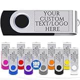 Custom USB Flash Drive 4GB 100 Pack Promotional Product Customized Thumb Drive,Customizable USB Drive Personalized with Your Logo Bulk USB2.0 Personalized USB Stick 100Pcs Multiple Color Choice