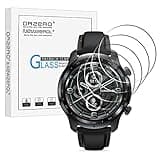 Orzero (4 Pack) Screen Protector Compatible for TicWatch Pro 3 / Ticwatch Pro 5 Enduro/TicWatch Pro 5 / TicWatch Pro 3 Ultra GPS Tempered Glass 2.5D Arc Edges 9H HD Anti-Scratch Bubble-Free