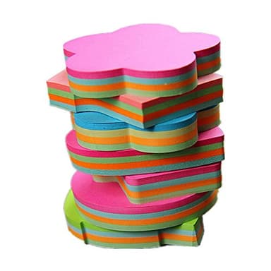 Funny live 6 Pads Creative Sticky Notes 3x3 Self-Stick Notes for Home, Office,100 Sheets/Pad, 'Butterflie', 'Clothe', 'Heart', 'Leaves', 'Apple', 'Strawberry', 'Bear', 'Plum Flower',etc. Shapes Random