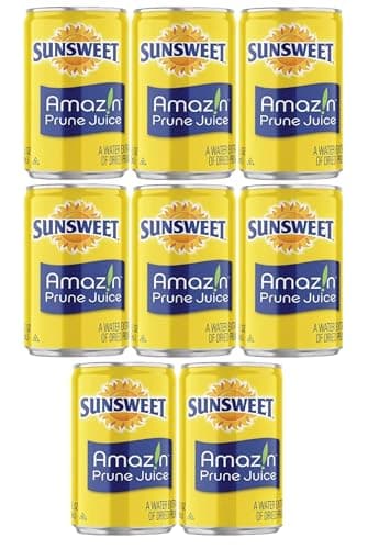 Sunsweet Prune Juice - Pack of 8 Cans - 7.5 oz Cans - Amazin Prune Juice - Excellent Source of Fiber - Keep Your Digestive System in Balance