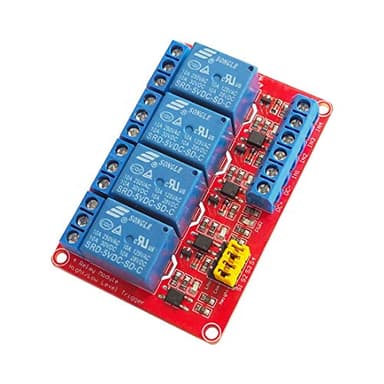 4 Channel 5V Relay Module with Optocoupler Isolation Support High and Low Level Trigger Relay Red Board by VOGURTIME