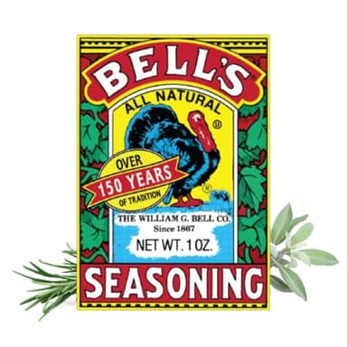 Bell's All Natural Seasoning 1oz Box, Classic Salt-Free Poultry Blend, Gluten-Free, Kosher & Non-GMO