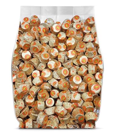 ReesesPeanut Butter Miniature Cups - 90 Individually Wrapped Milk Chocolate Candy ReeseMiniature Peanut Butter Cups Bulk - 2 Pounds Bulk Chocolate Pack