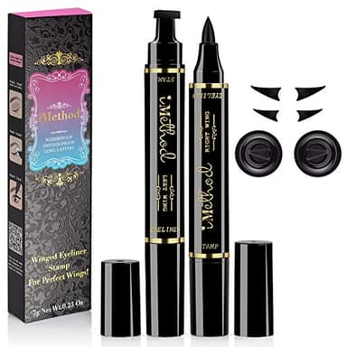 iMethod Eyeliner Stamp 2 Pens Winged Eyeliner Stamp, Perfect Wing Cat Eye Stamp, Long Lasting Liquid Eye Liner, Waterproof & Smudgeproof Makeup