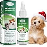 60ML Pet Eye Drops for Dog & Cat Relieve Eyes Itching & Irritation, Pink Eye & Allergies Symptoms Safe & Gentle Formula for All Animals