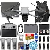 DJI Air 3S Drone with RC 2 Fly More Combo (with Screen) 4K HDR, 45-Min Max Flight Time Bundle with 128GB Memory, Landing Pad, Backpack, Lens Cleaning Kit and More